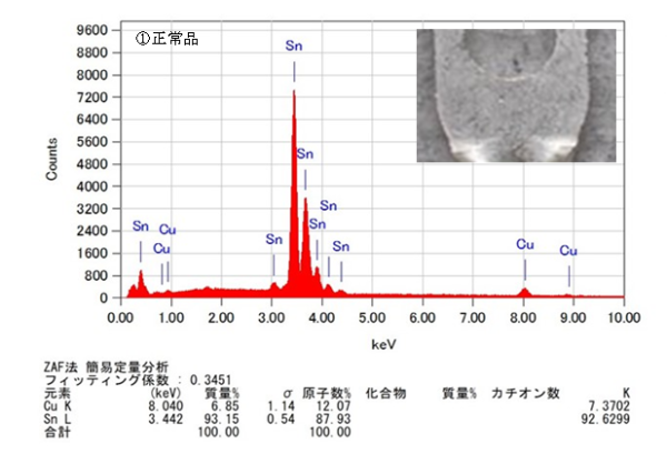 No.21 スズ変色分析（正常）