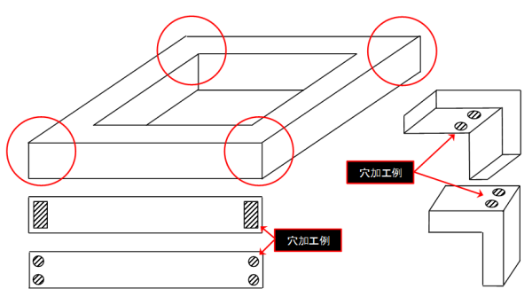 丸及び角パイプ加工品